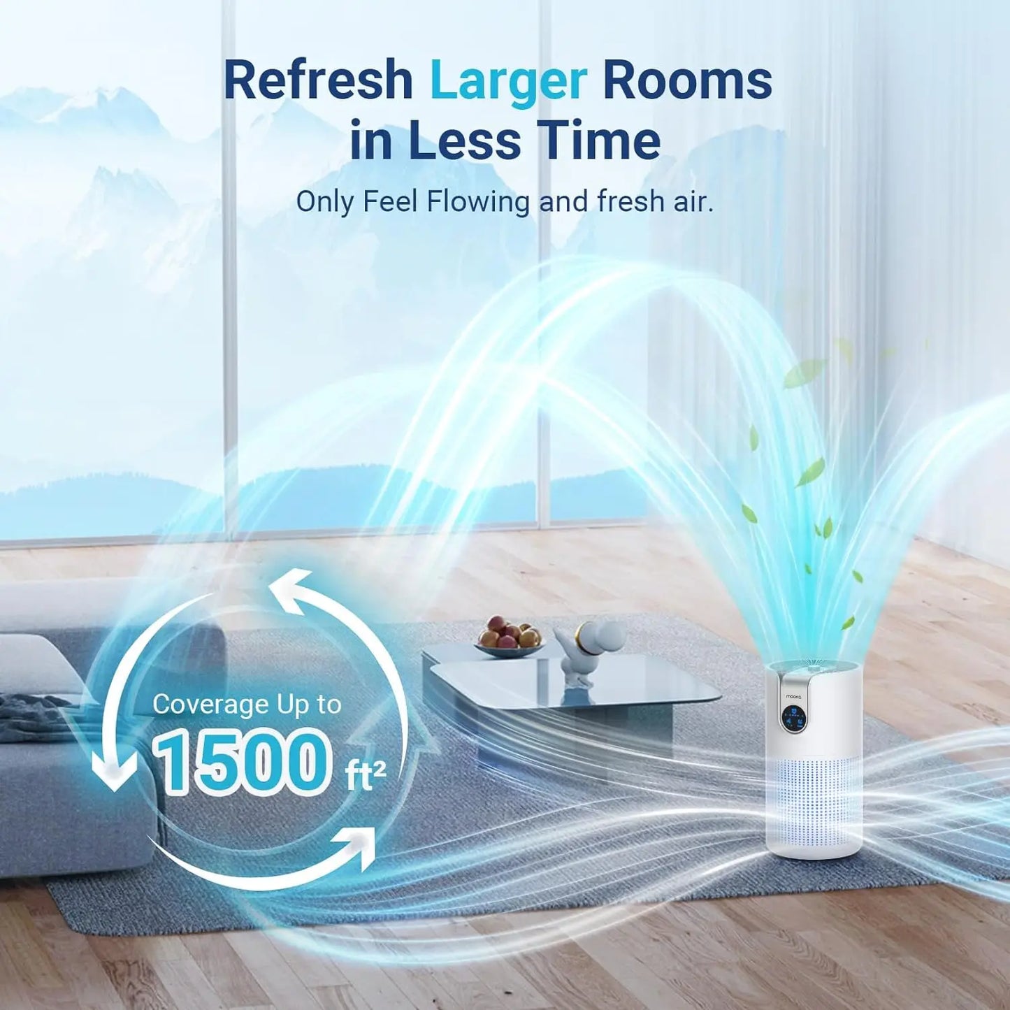 HEPA Air Purifier Large Room to 1500sqft