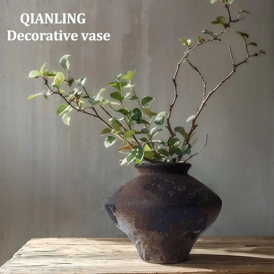Rustic Pottery Vase for Centerpiece