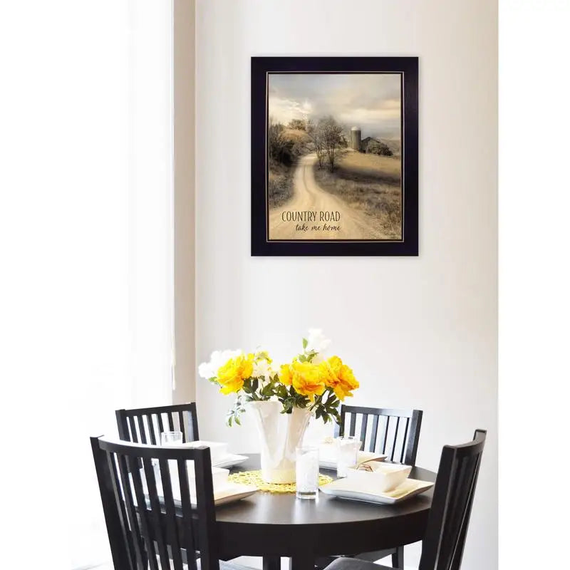 Country Road Take Me Home Framed Wall Art