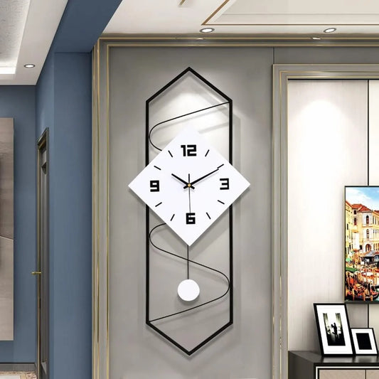 Modern Metal Silent Quartz Large Wall Clock