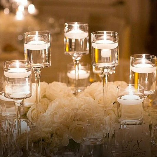 Portable Glass Tea Light Candle Holders