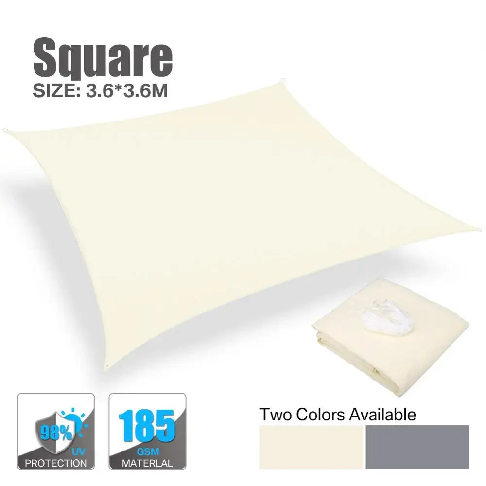 Waterproof Sun Shelter Sunshade Sail Cover Protection