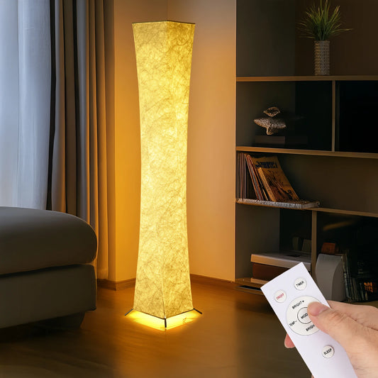 52" Modern LED Fabric Shade Floor Lamp