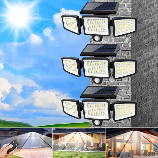 3-Pack Outdoor Solar Motion Sensor Security Lights
