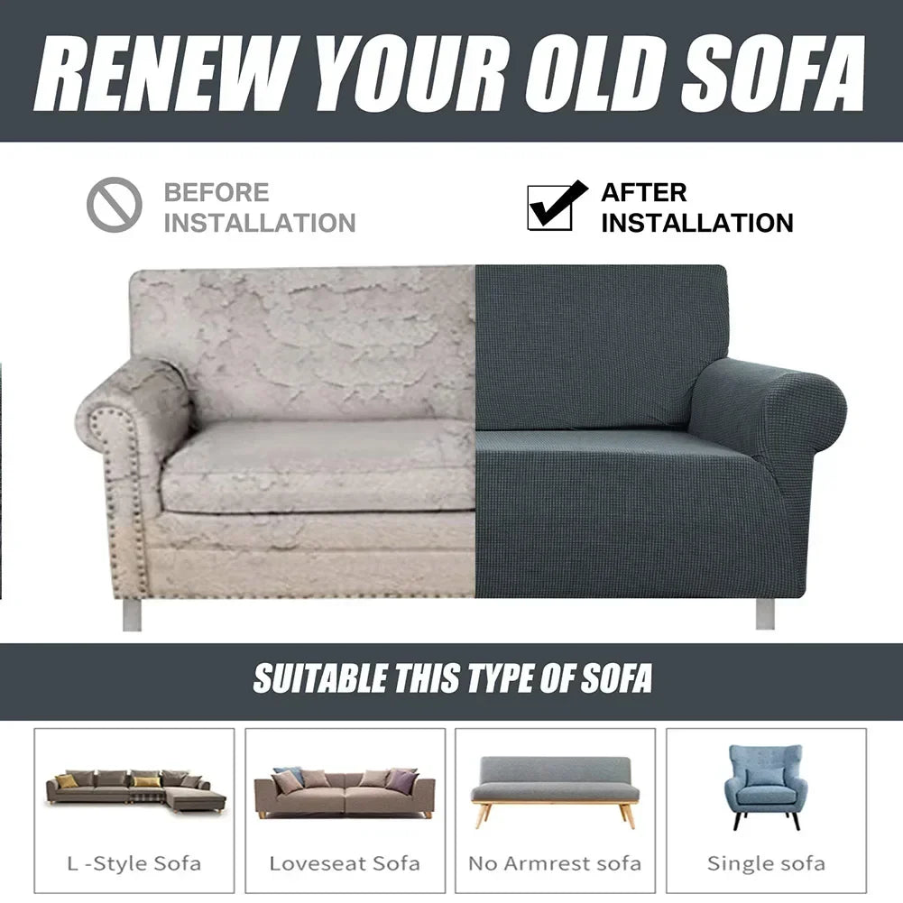 Polar Fleece Sofa Armchair L-Shape Sofa Covers