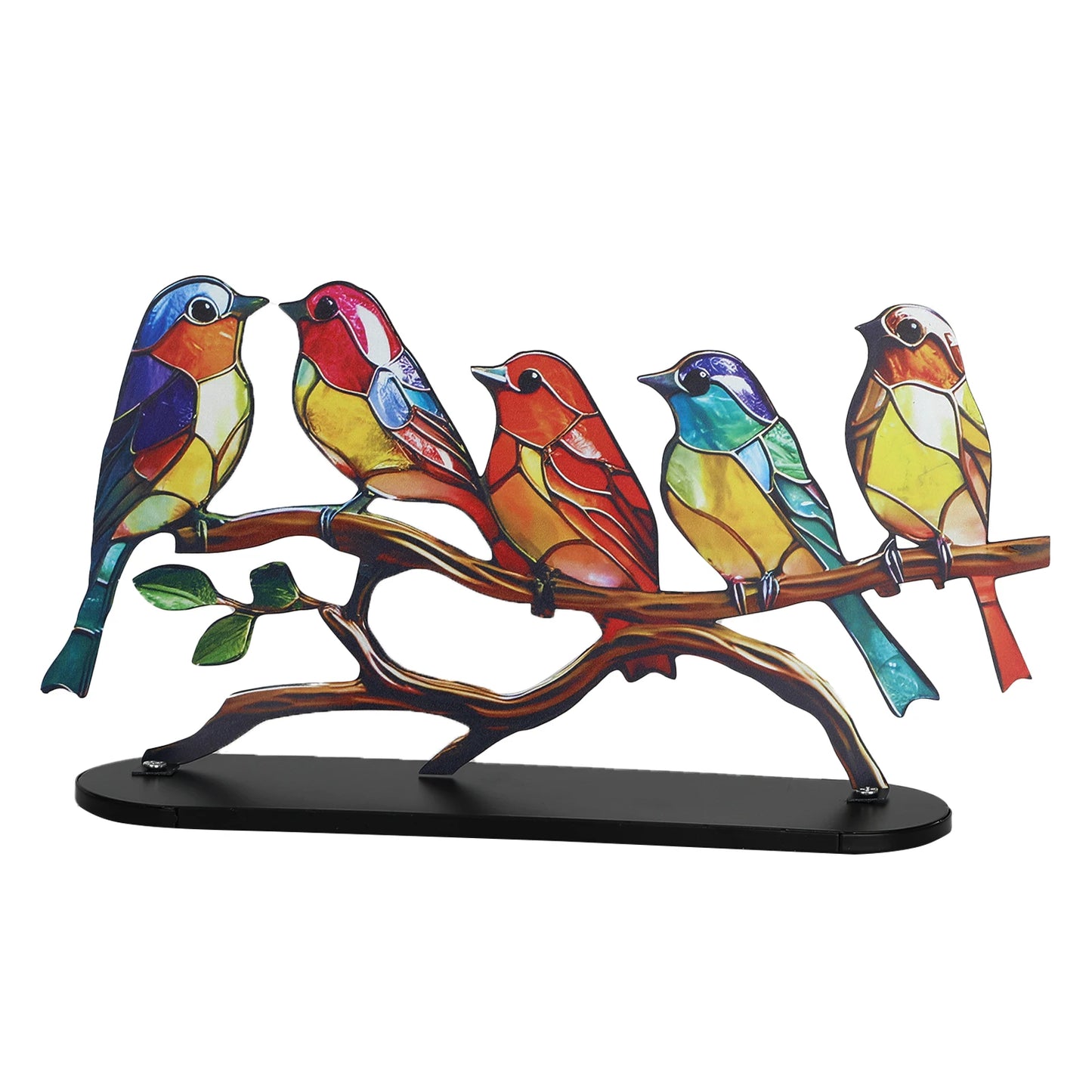 Metal Bird Colorful Sculpture Ornaments Household Craft
