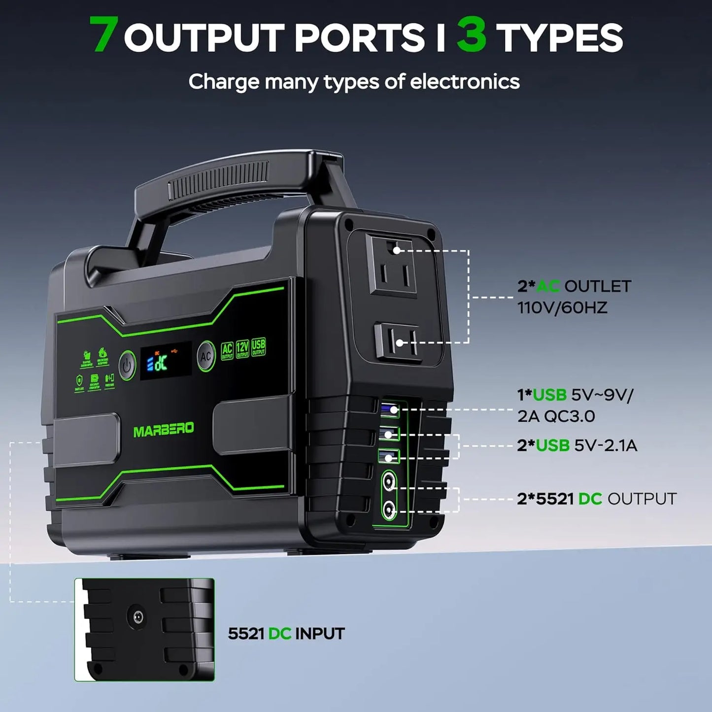 Portable Power Station for Camping & Home Backup