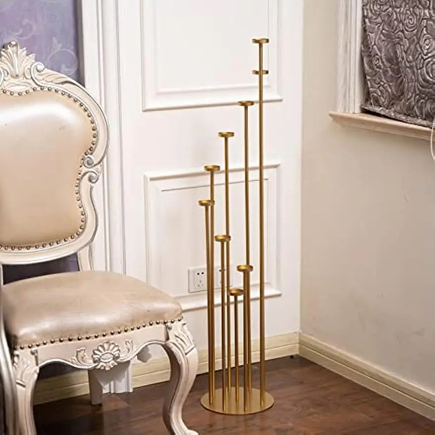 9 Arms Pillar Tapper Candle Holders Candelabra