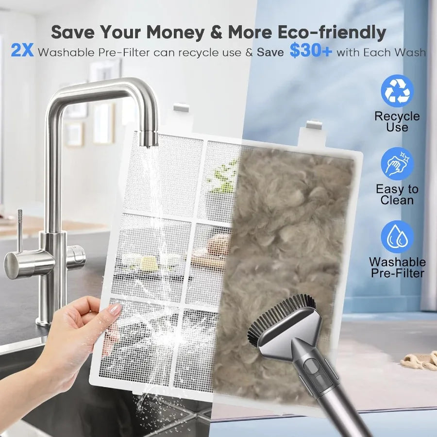 Large Room Air Purifier with 2xH14 HEPA Filters