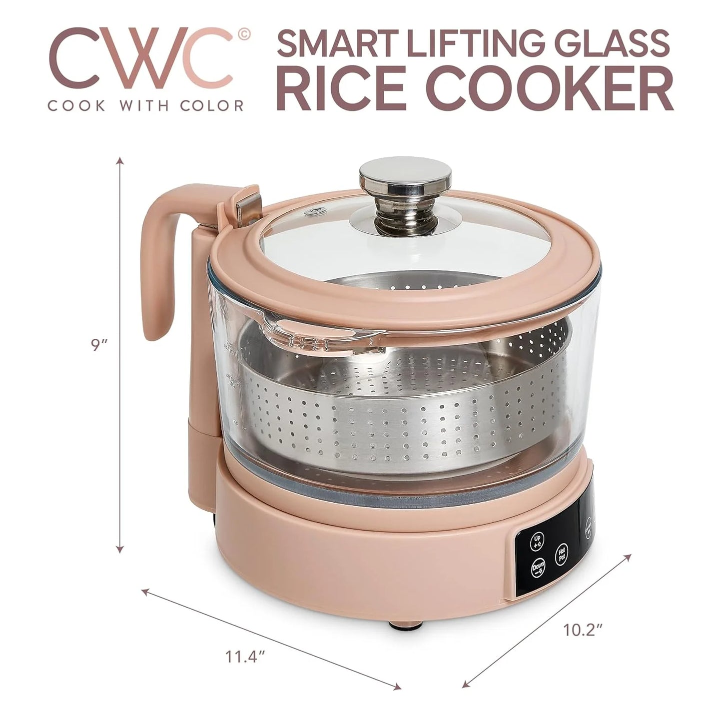Glass Low Carb Rice Cooker Auto Lift Filter