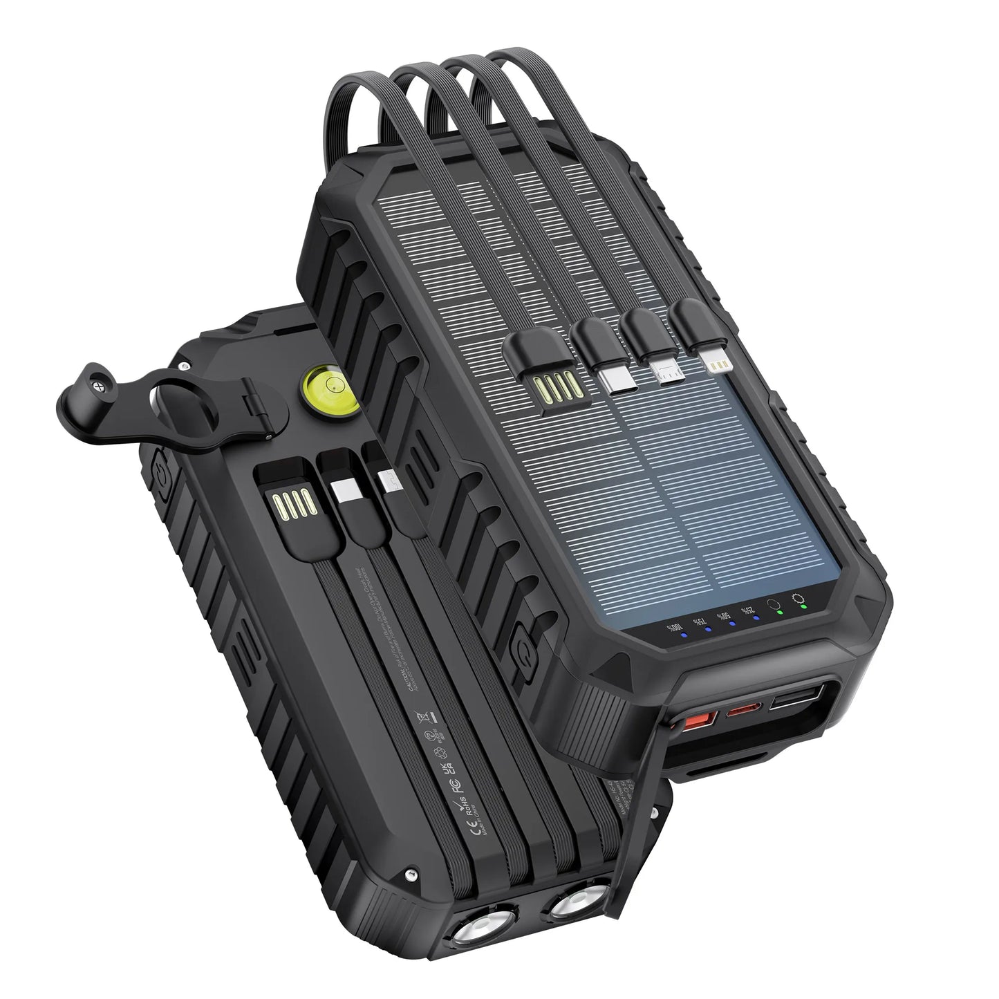 40000mAh Solar Power Bank with Hand Crank