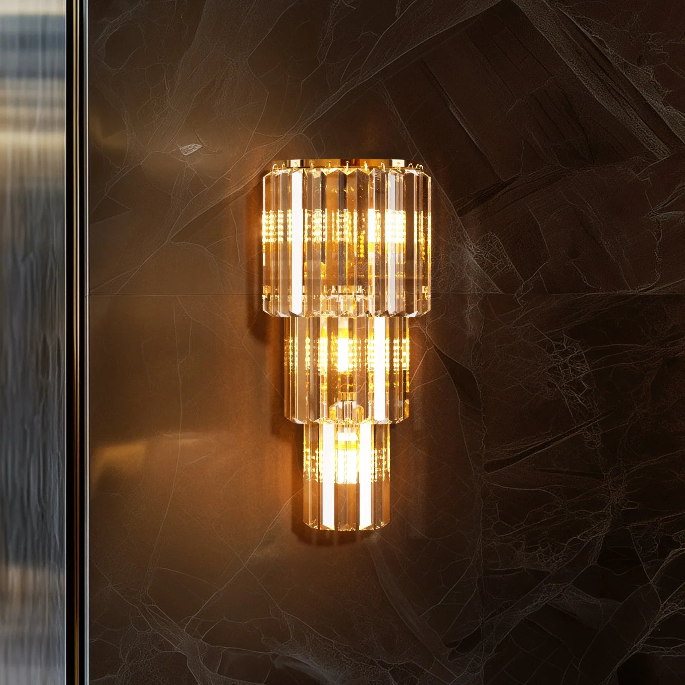 Modern Crystal Wall Lamp Sconce Corn Lights