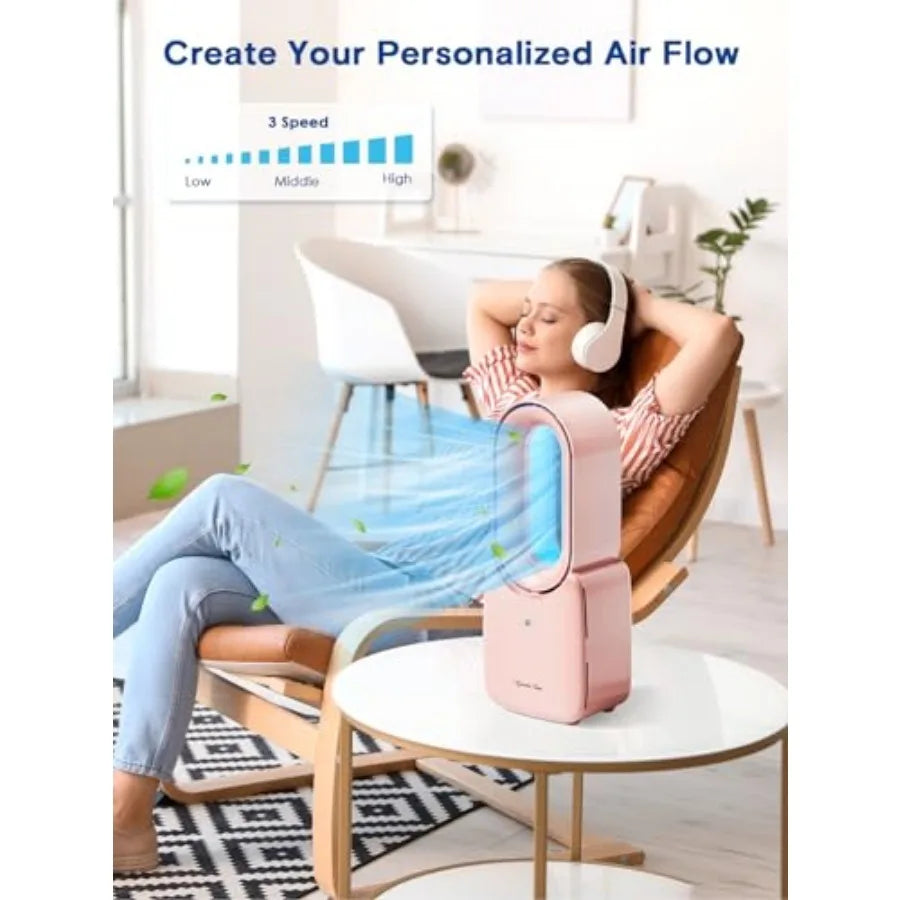 USB Bladeless Mini Table Fan for Home/Office