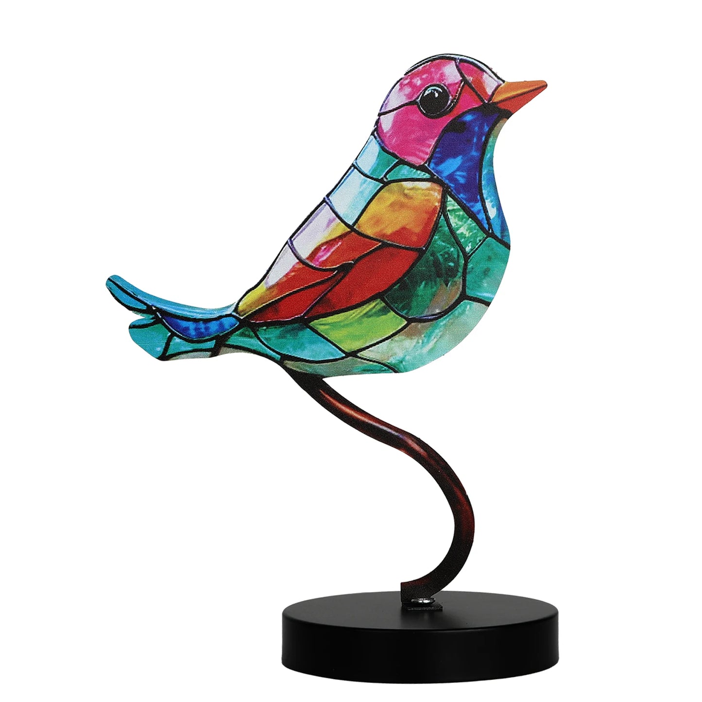 Metal Bird Colorful Sculpture Ornaments Household Craft