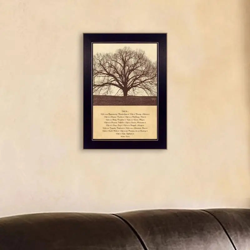 Modern Framed Wall Art - "Life Is" Inspirational Print