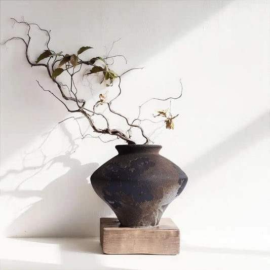 Rustic Pottery Vase for Centerpiece
