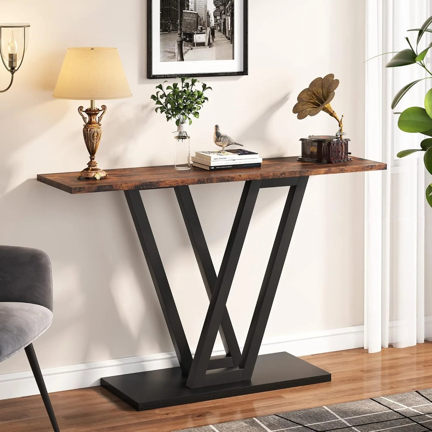 43-Inch Console Table for Entryway, Living Room