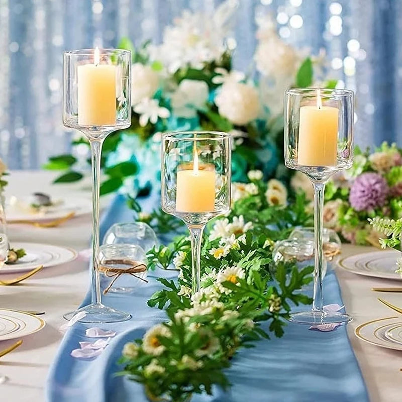 Portable Glass Tea Light Candle Holders