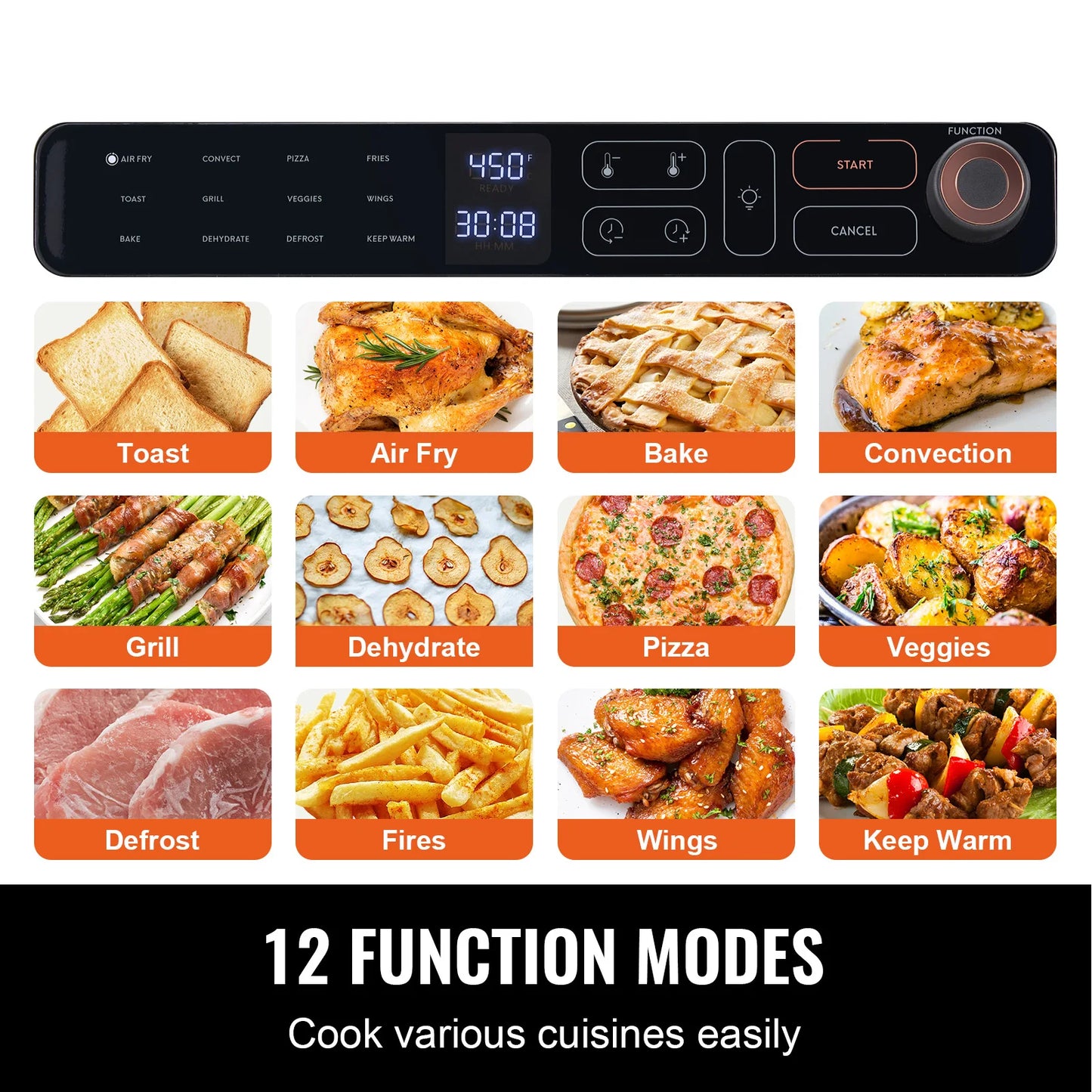 Air Fryer Toaster Convection Oven with Grill