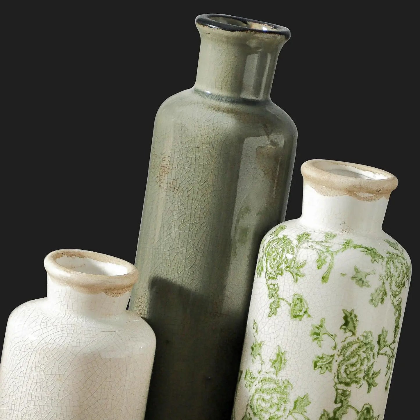 Vintage Ceramic Flower Vase Set of 3