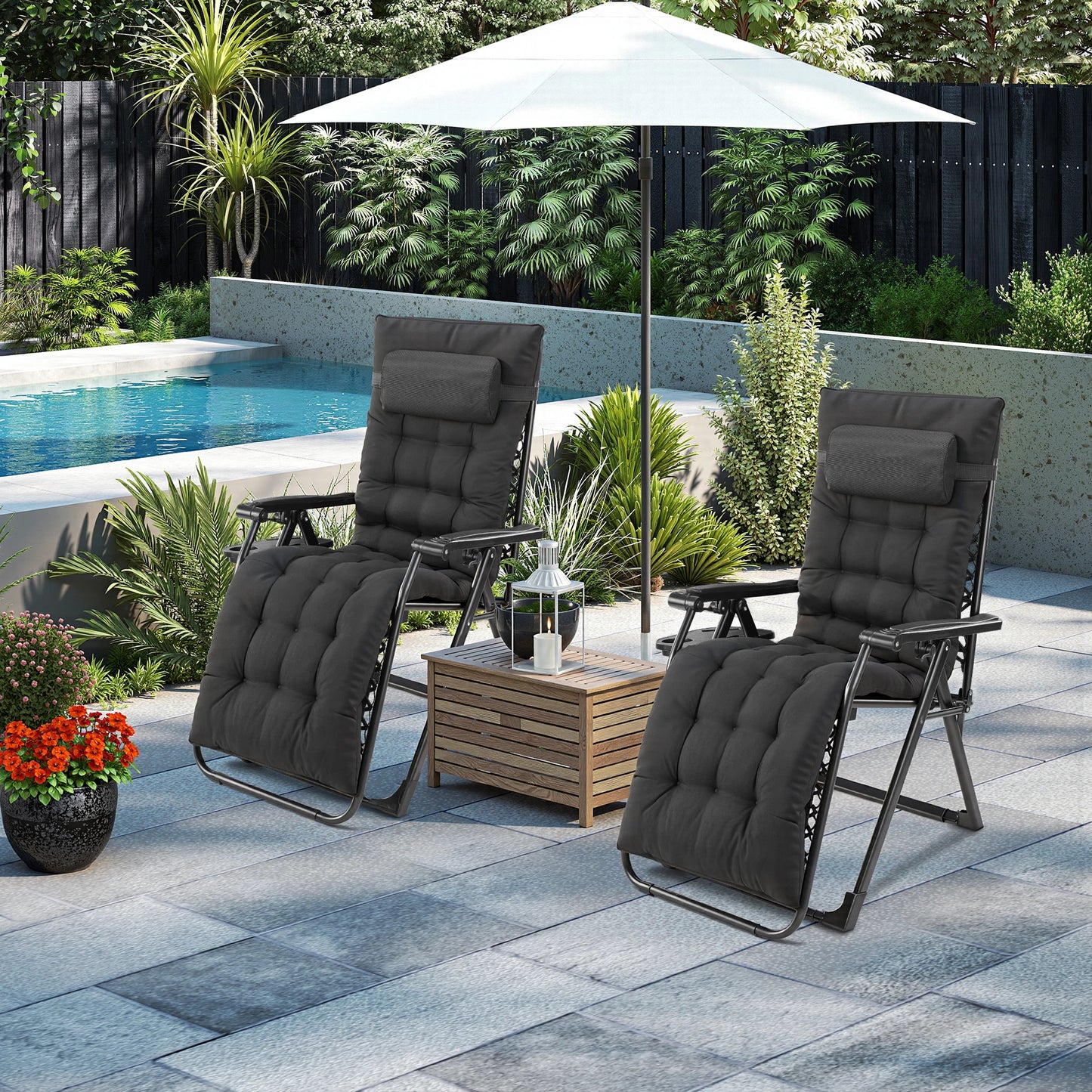 Zero Gravity Recliner Camping Patio Lounge Chair