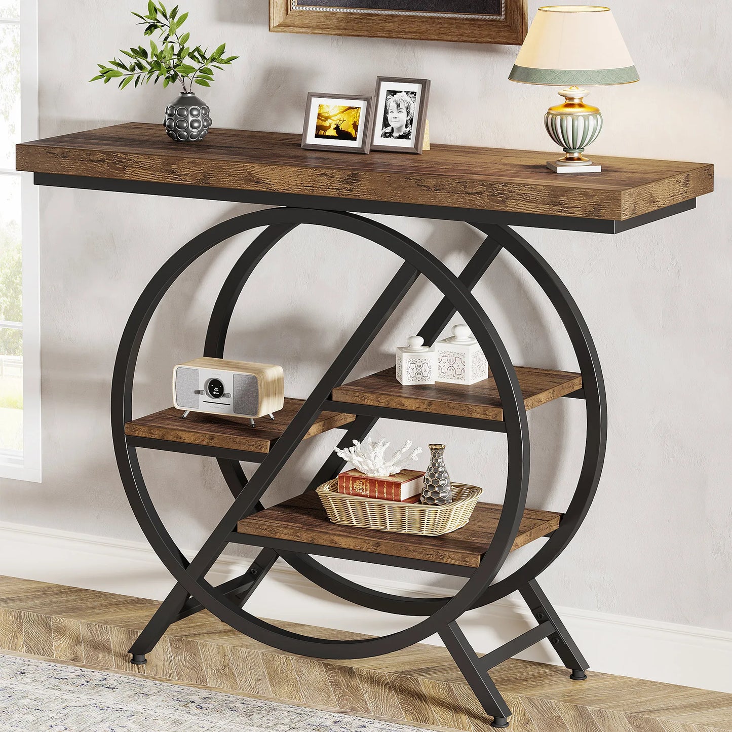 4-Tier Entryway, Narrow Hallway, Sofa Console Table