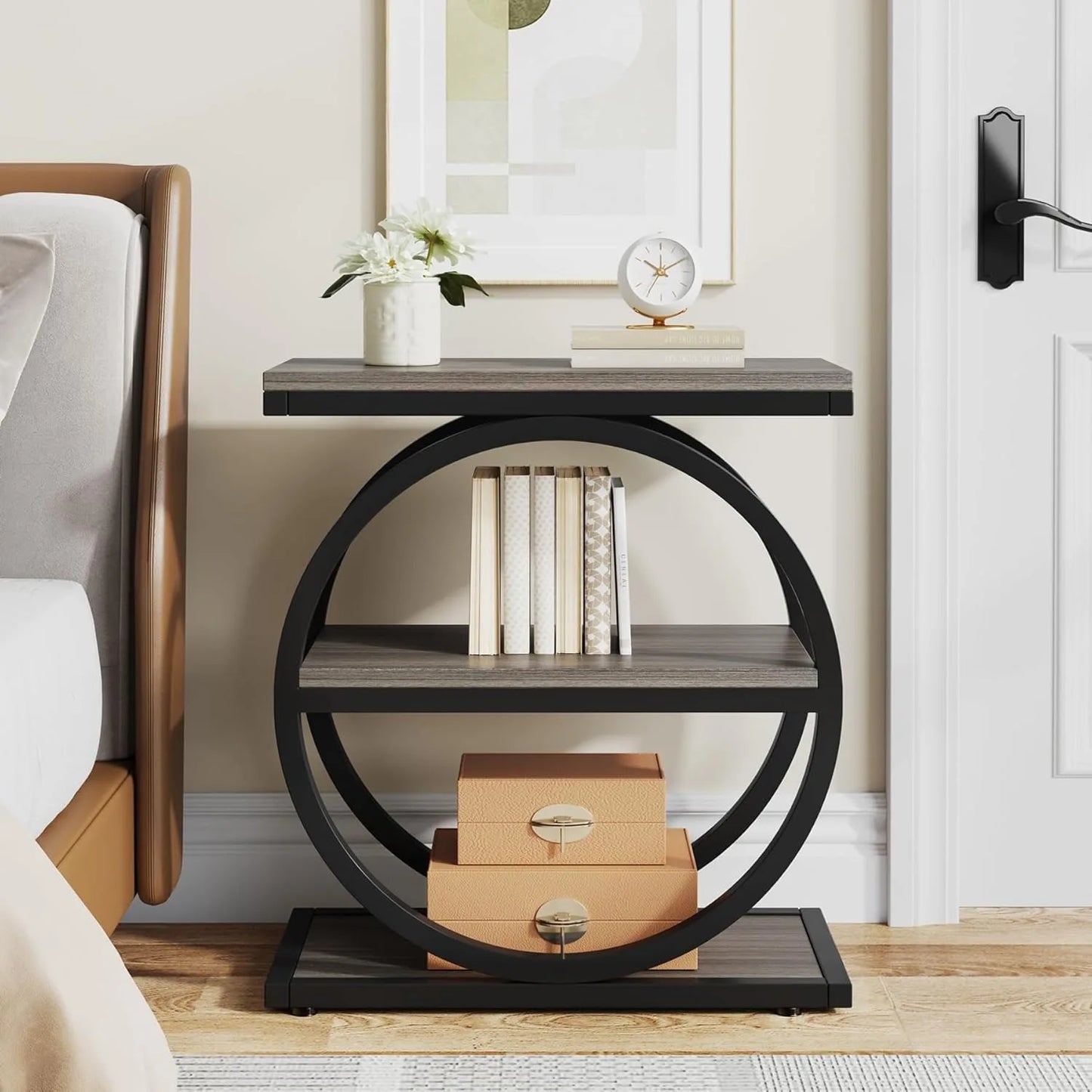 Sofa End Table, Slim Nightstand | Bedside Table