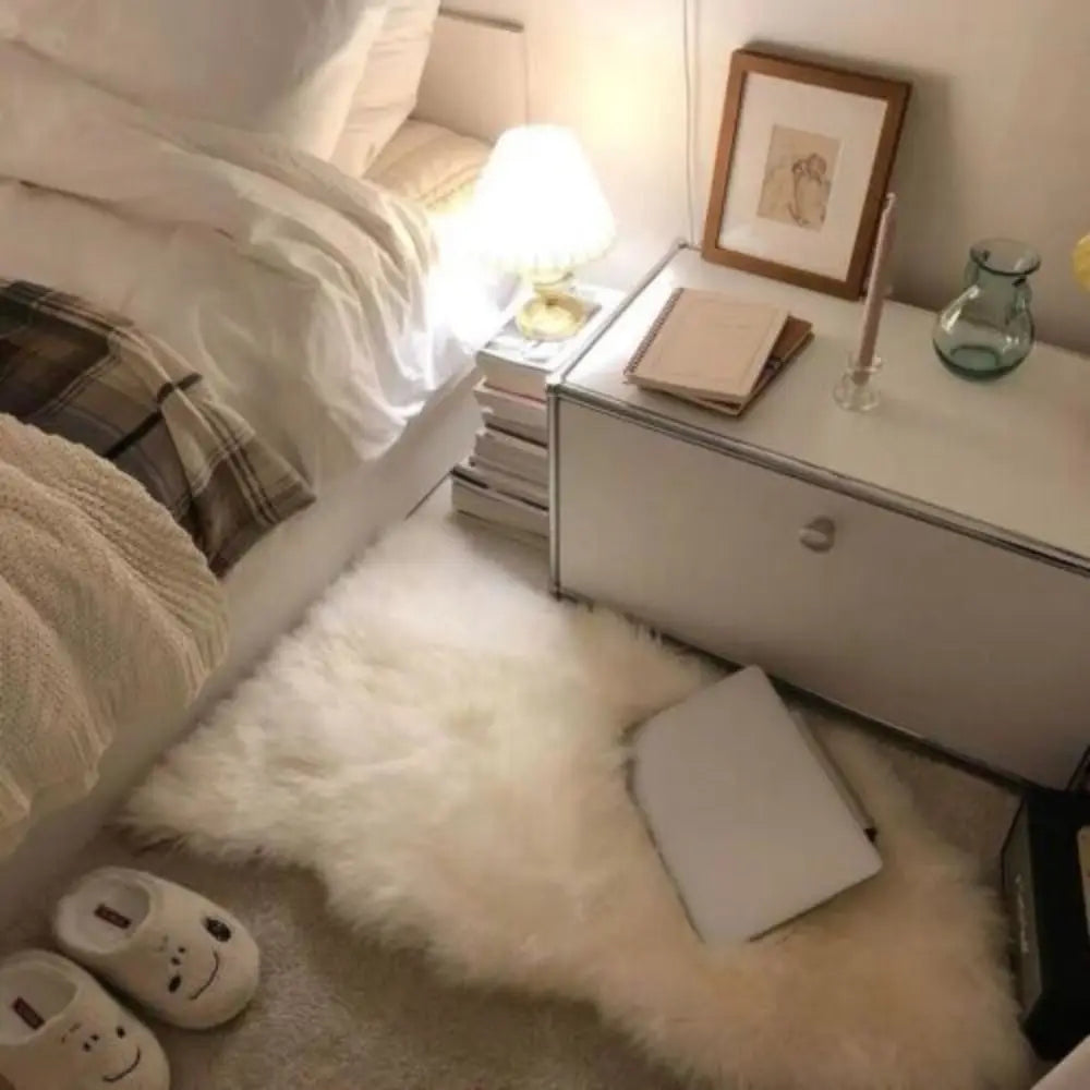 Washable Fluffy Shaggy Non-Slip Faux Fur Sheepskin Rug