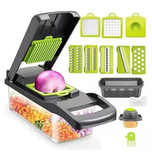 6-in-1 Vegetable Chopper - Safe Food Prep w/ Container