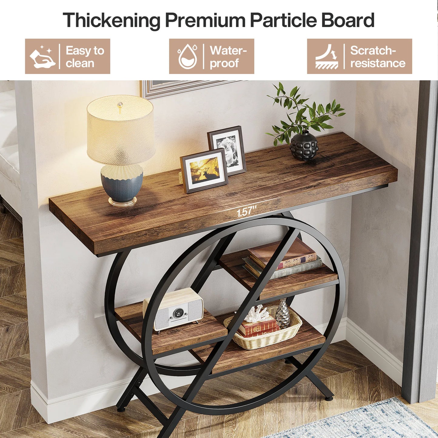 4-Tier Entryway, Narrow Hallway, Sofa Console Table