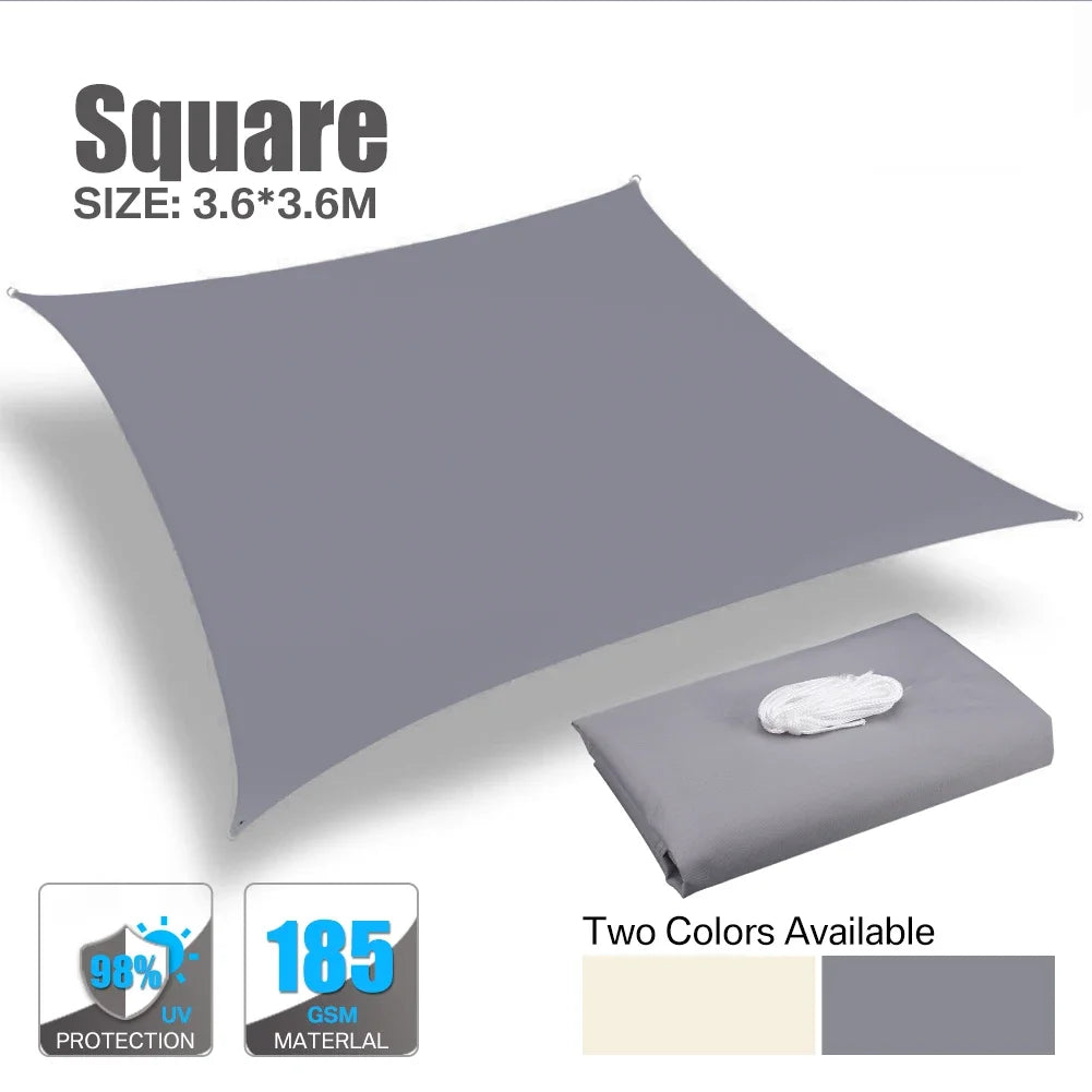 Waterproof Sun Shelter Sunshade Sail Cover Protection