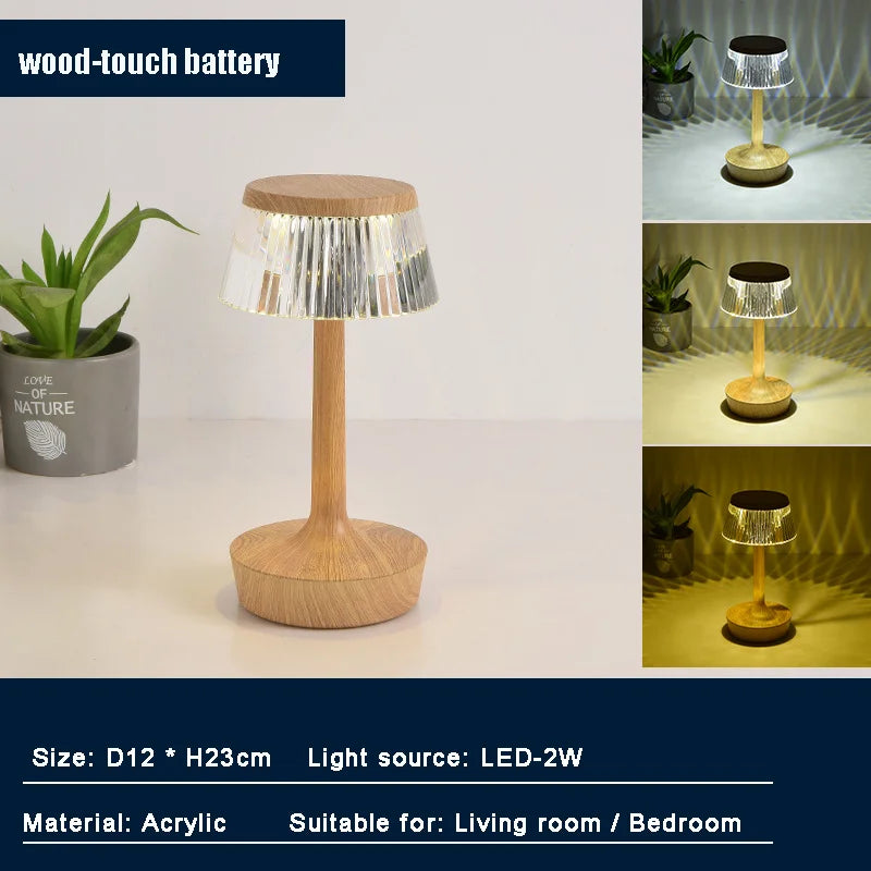 Decorative Rechargeable USB Cable Switch Crystal Lamp