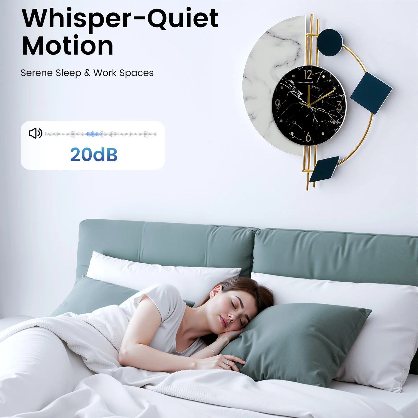 Mid-Century Creative Marble Luxury Wall Clock
