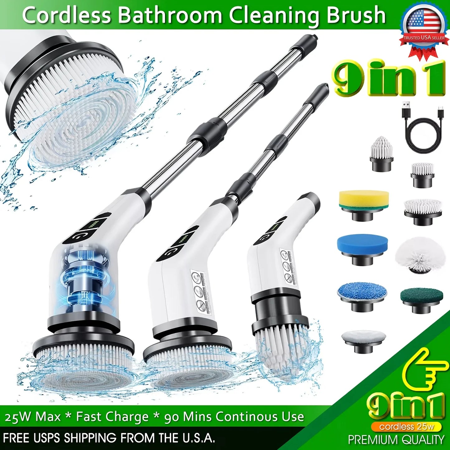 Electric Spin Scrubber – Cordless Shower Cleaner