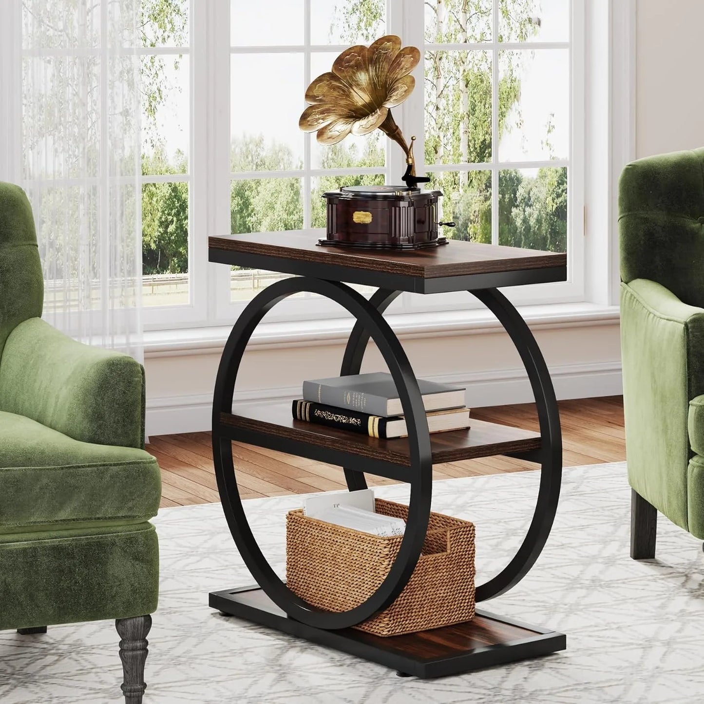 Sofa End Table, Slim Nightstand | Bedside Table