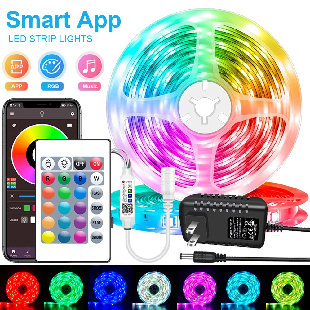 LED Strip Lights RGB 5050 Bluetooth APP Control