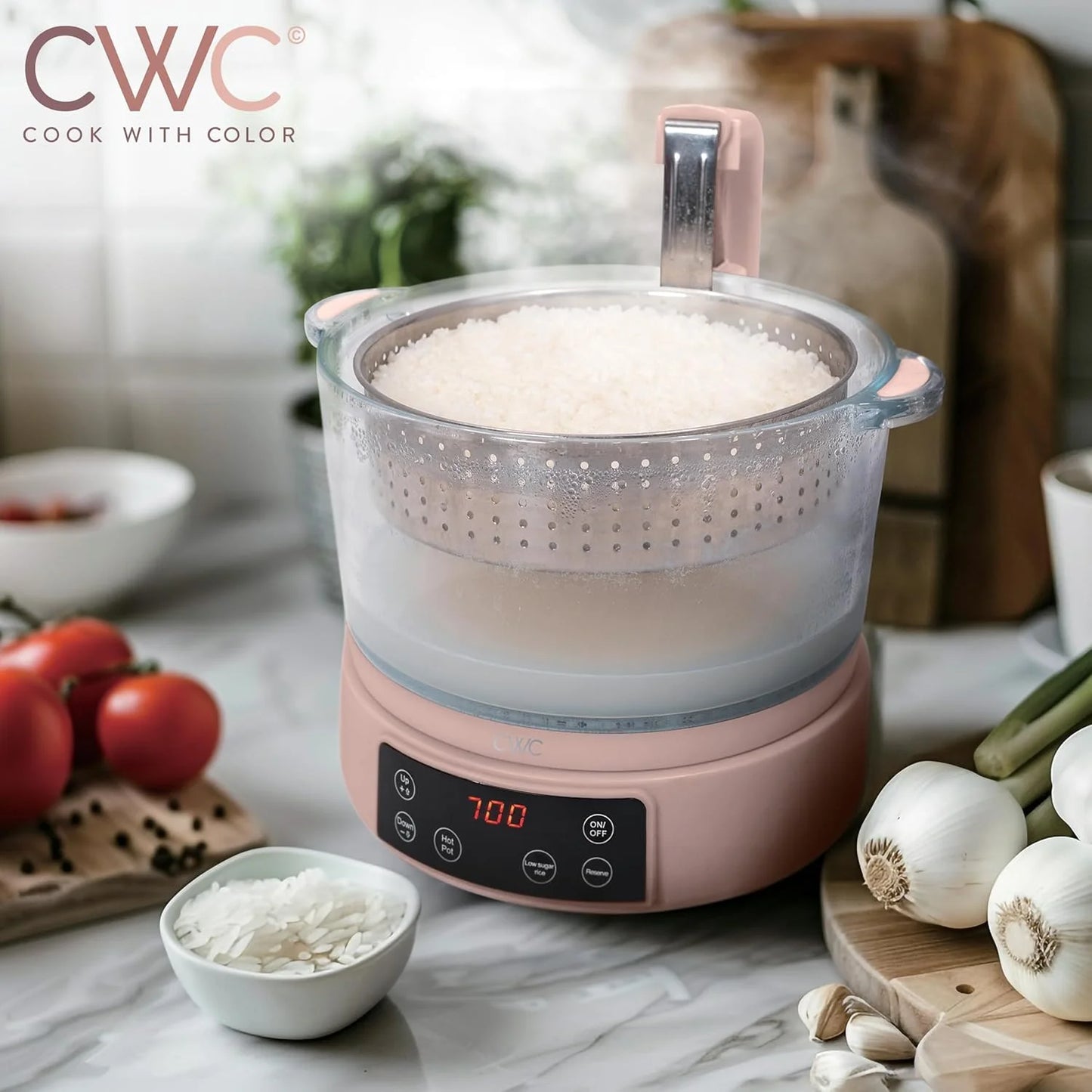 Glass Low Carb Rice Cooker Auto Lift Filter