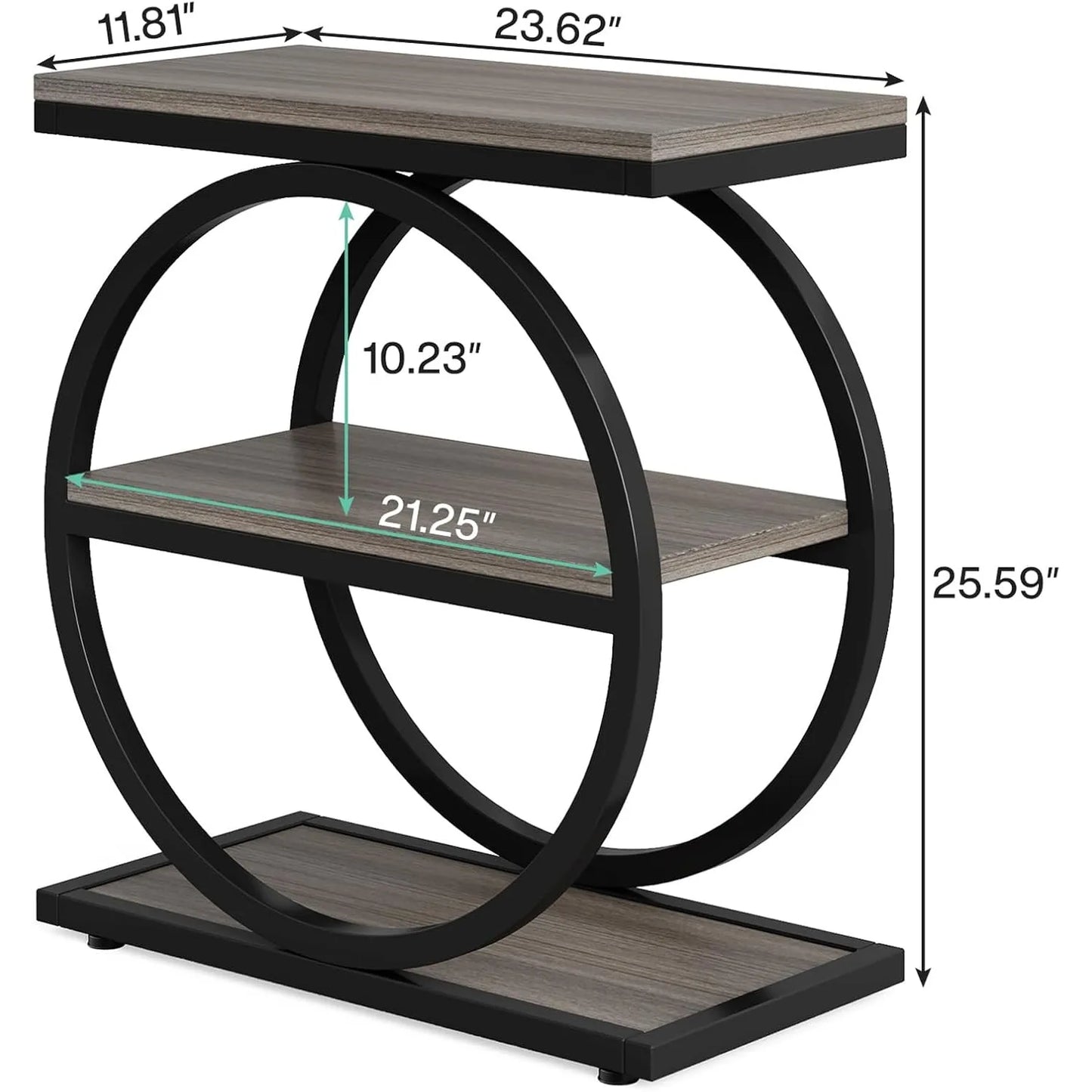 Sofa End Table, Slim Nightstand | Bedside Table