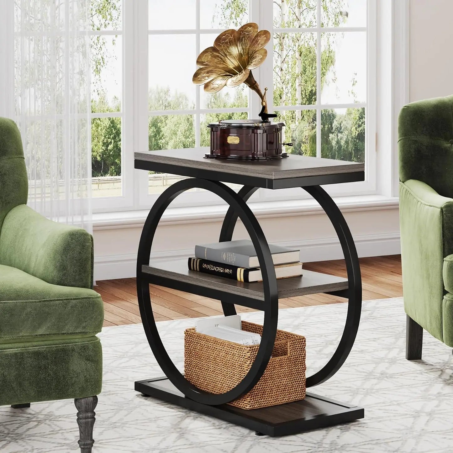 Sofa End Table, Slim Nightstand | Bedside Table