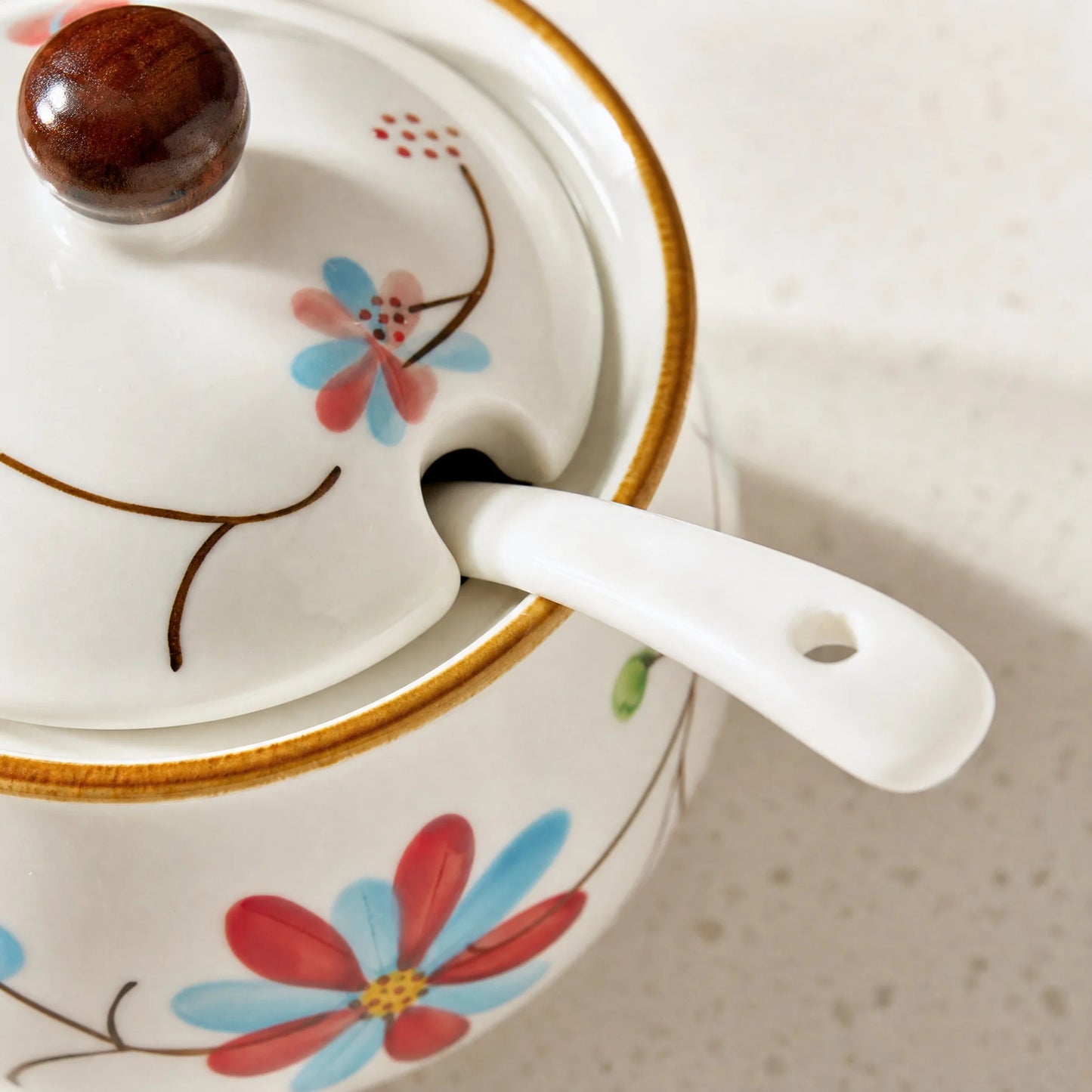 3-Piece Ceramic Spice Jar Set with Tray