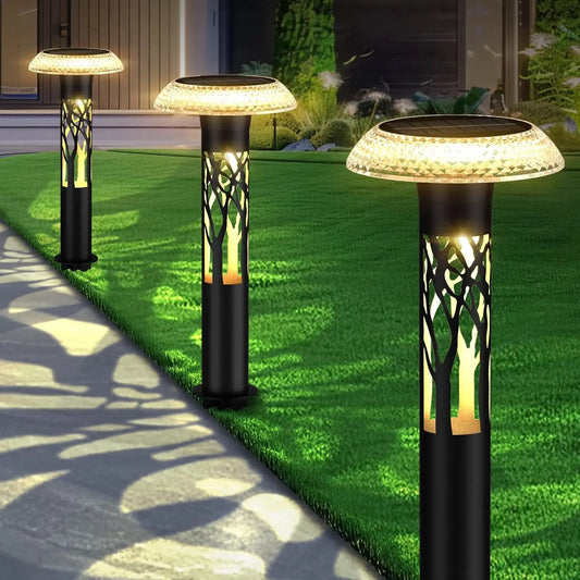 6-Pk Large Solar Pathway Lights w/ 8 Lighting Modes