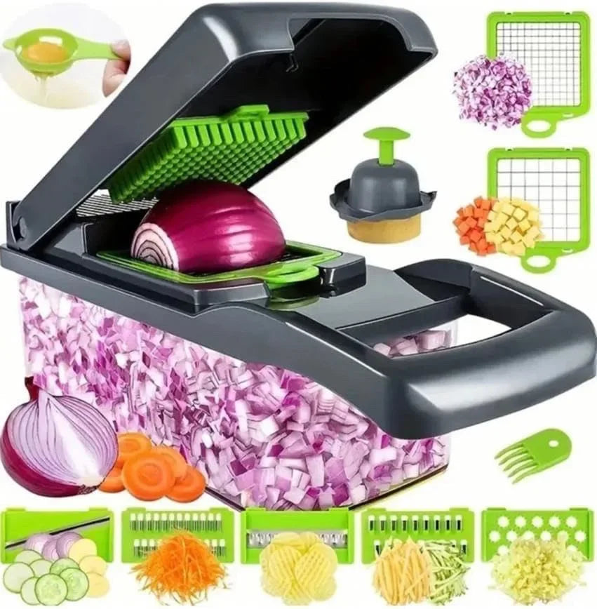 Multifunctional Vegetable Chopper Food Slicer Dicer Grater w/ Handle