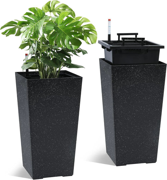 Large Rectangular Planters Set of 2, Outdoor Indoor