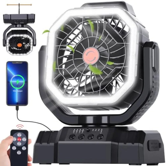 20000mAh High Speed Portable Camping Fan