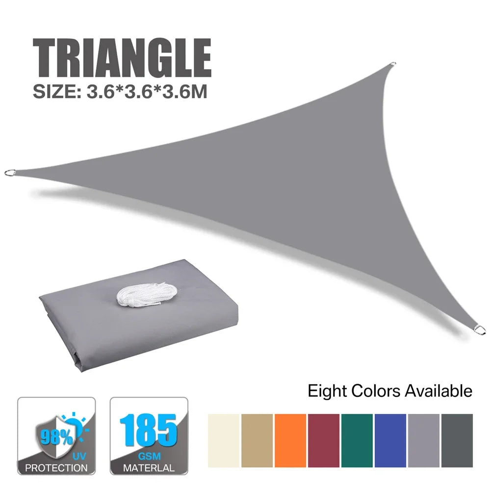 Waterproof Sun Shelter Sunshade Sail Cover Protection