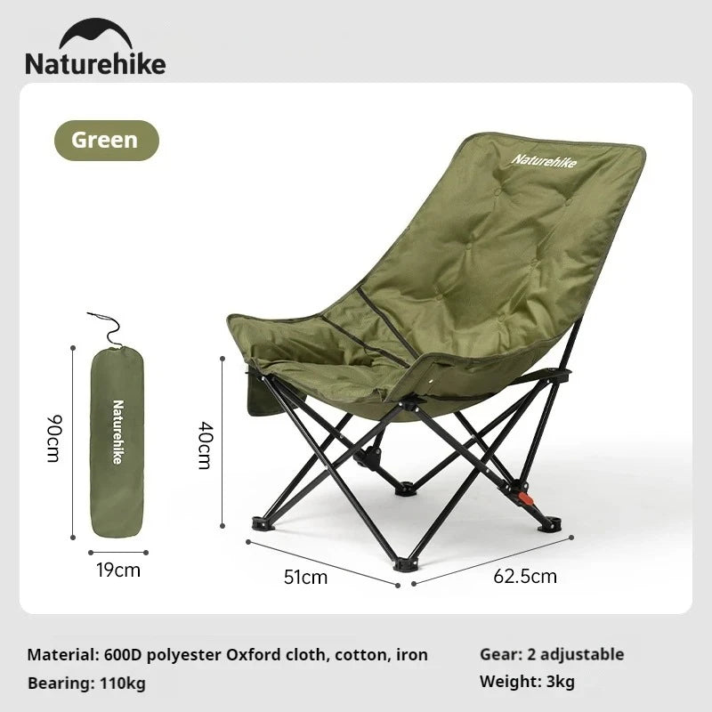 2-Position Adjustable Portable Folding Camping Chair