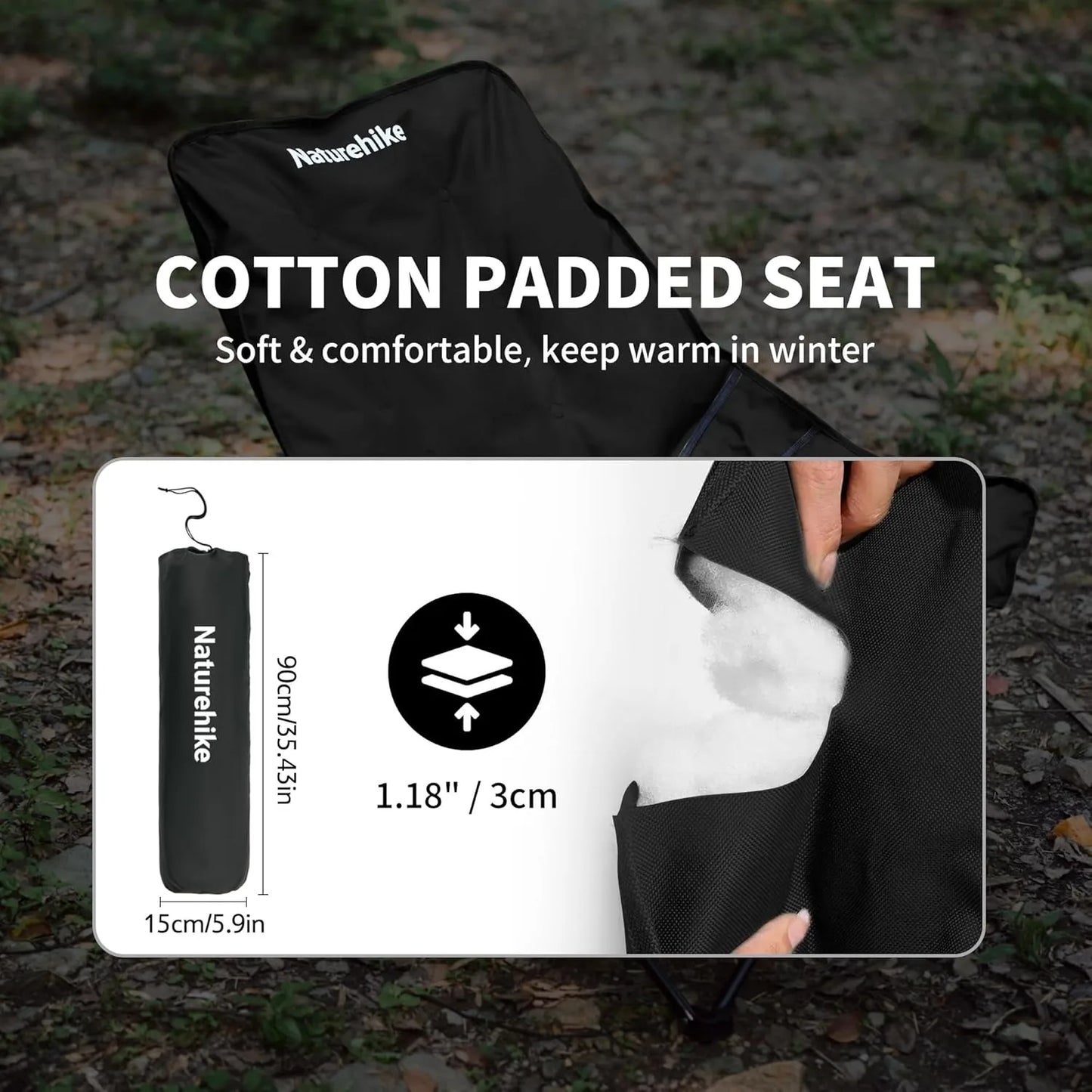 2-Position Adjustable Portable Folding Camping Chair