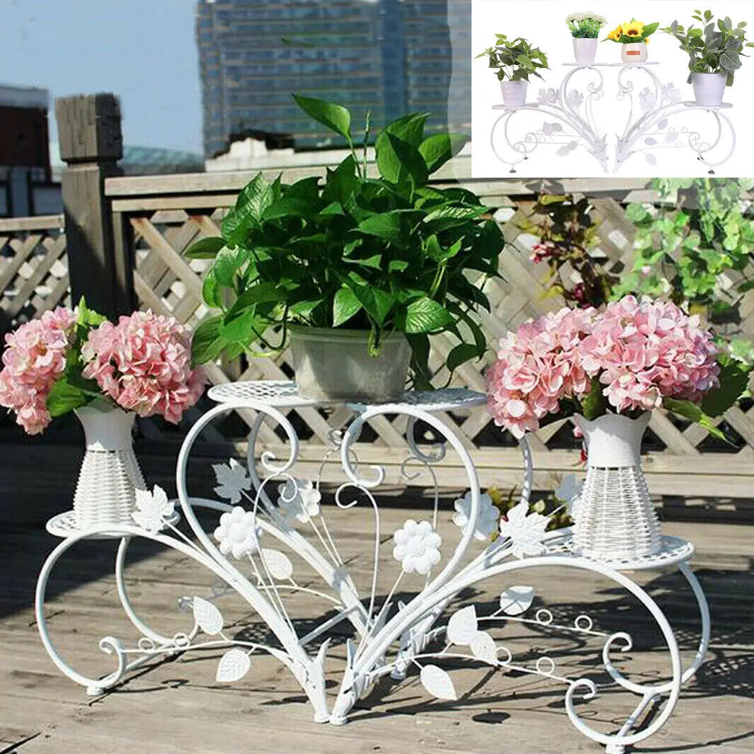 Rustproof Metal Plant/ Flower Display Rack Shelf
