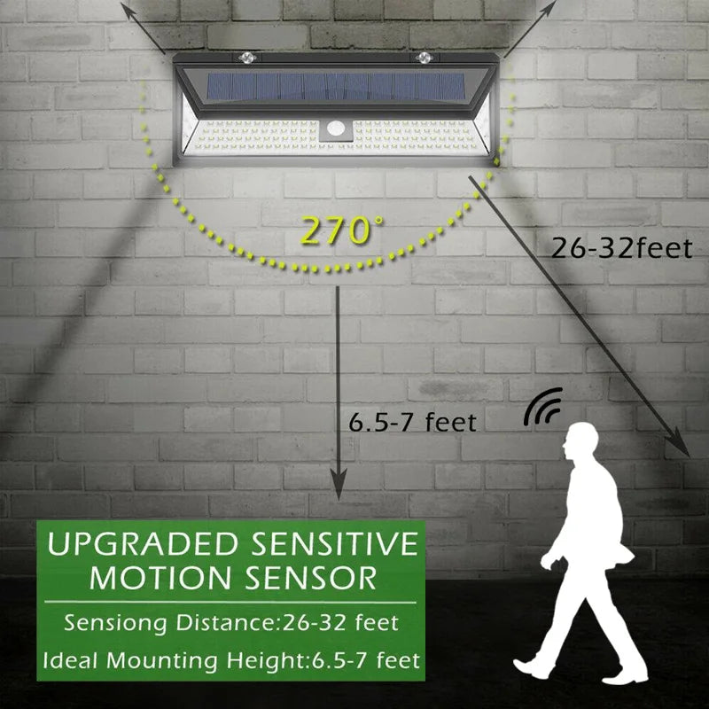 118LED Lights Outdoor Solar Lamp Motion Sensor