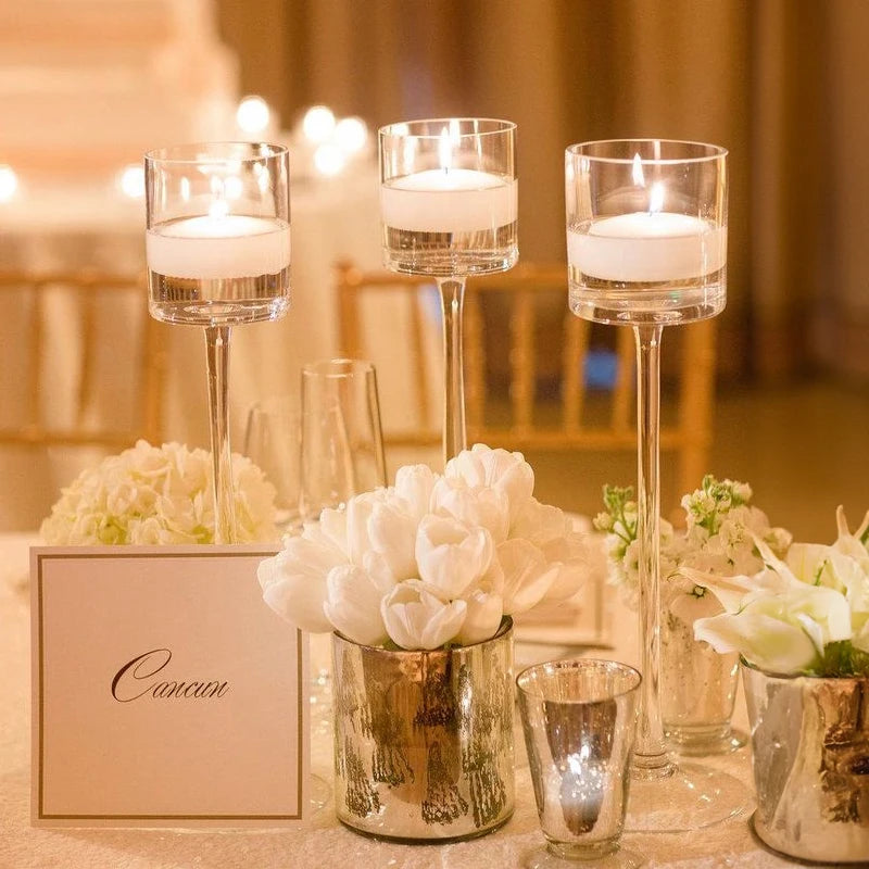 Portable Glass Tea Light Candle Holders